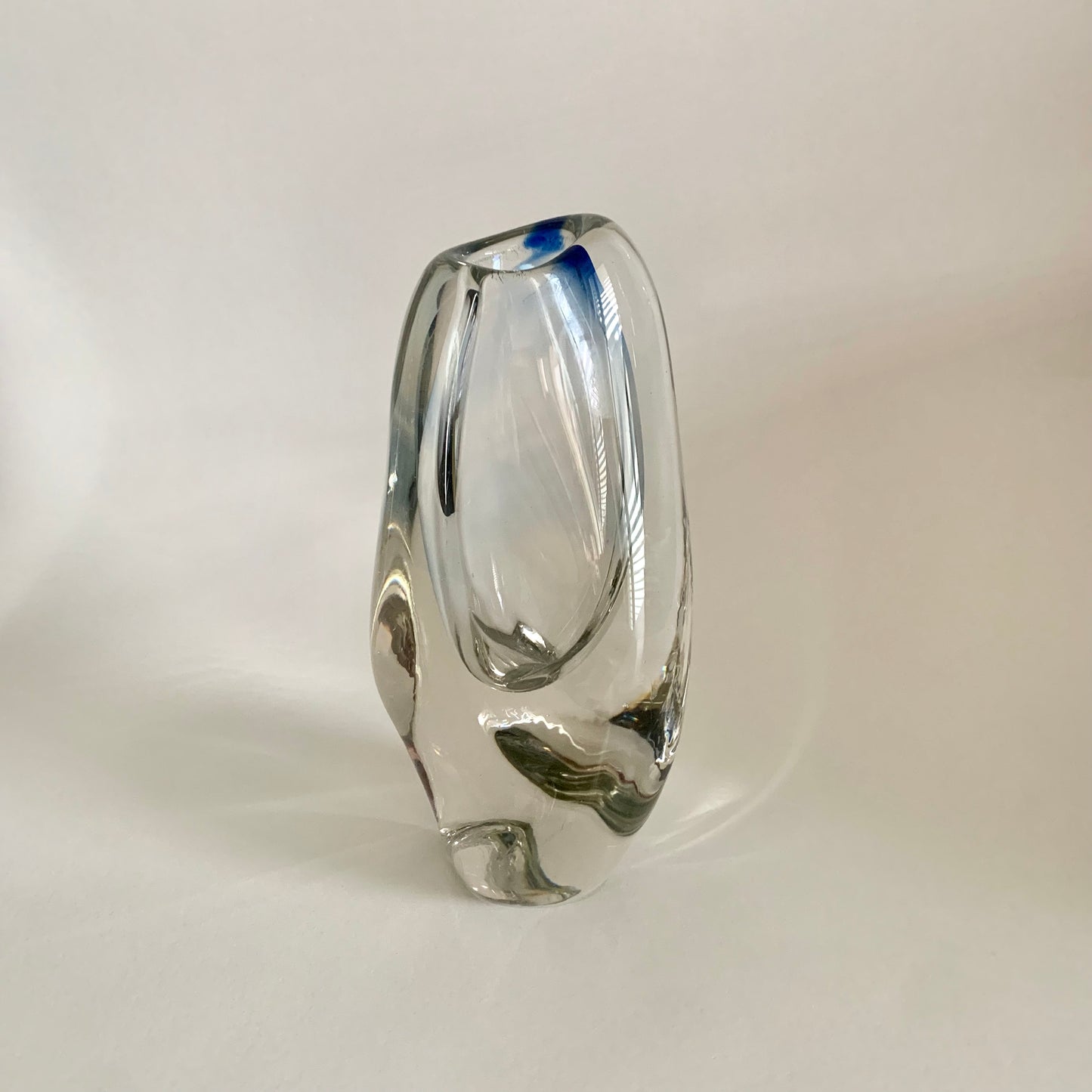 Glasvase von Josef Rozínek für Nový Bor Glassworks, 1960er Jahre