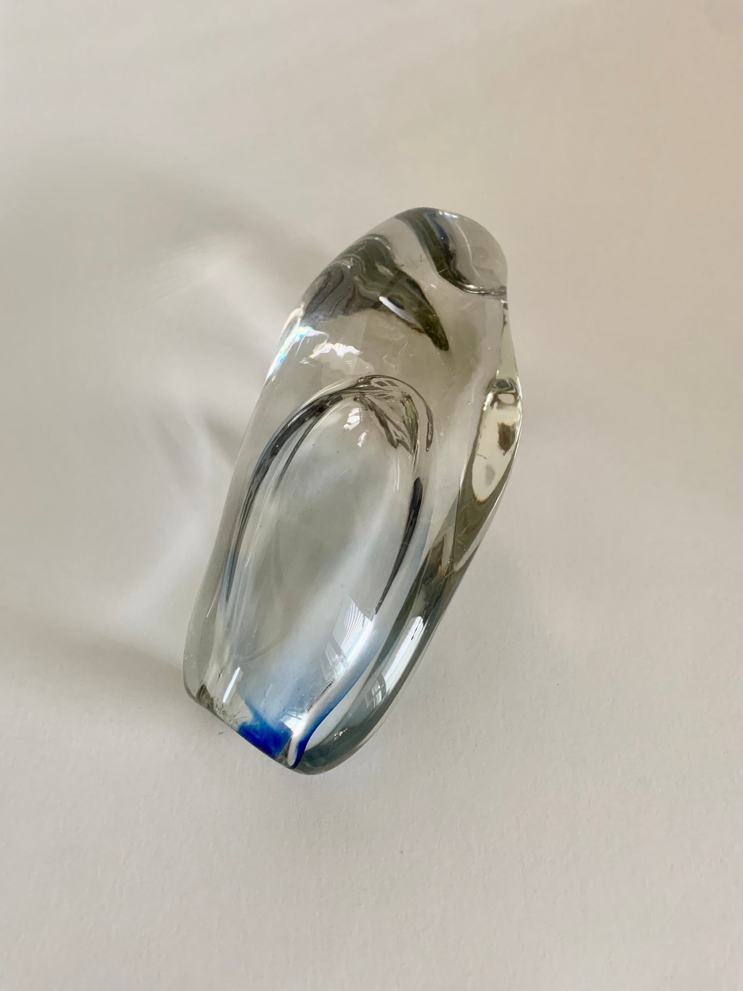 Glasvase von Josef Rozínek für Nový Bor Glassworks, 1960er Jahre