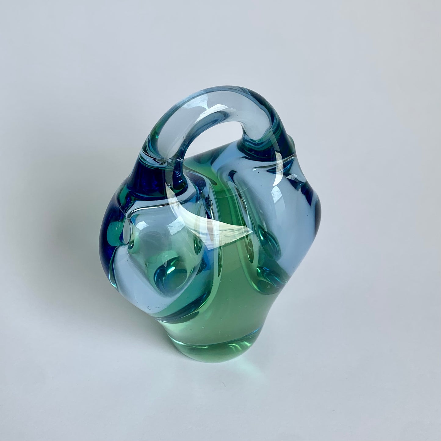 Kunstglas-Schale in Blau von Jan Beránek für Škrdlovice, Tschechoslowakei, 1960er Jahre