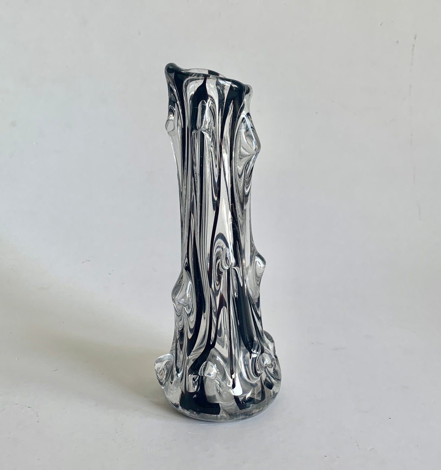 Vintage italienische Glasvase, 1960er