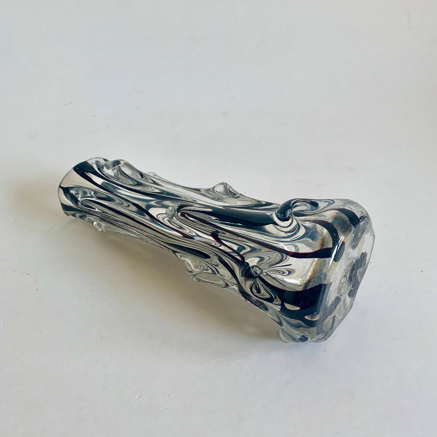 Vintage italienische Glasvase, 1960er