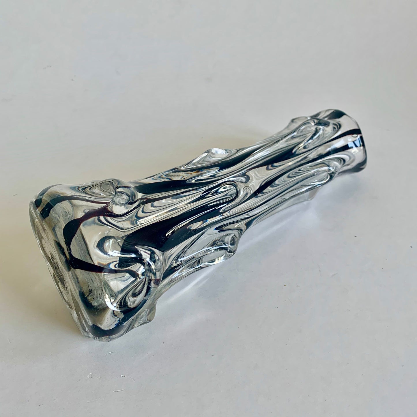 Vintage italienische Glasvase, 1960er