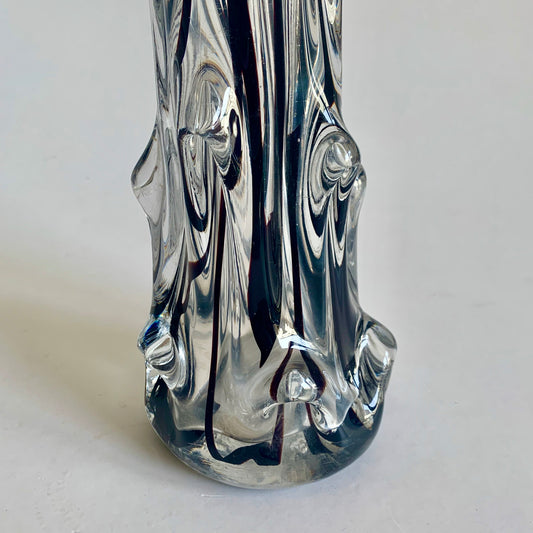 Vintage italienische Glasvase, 1960er