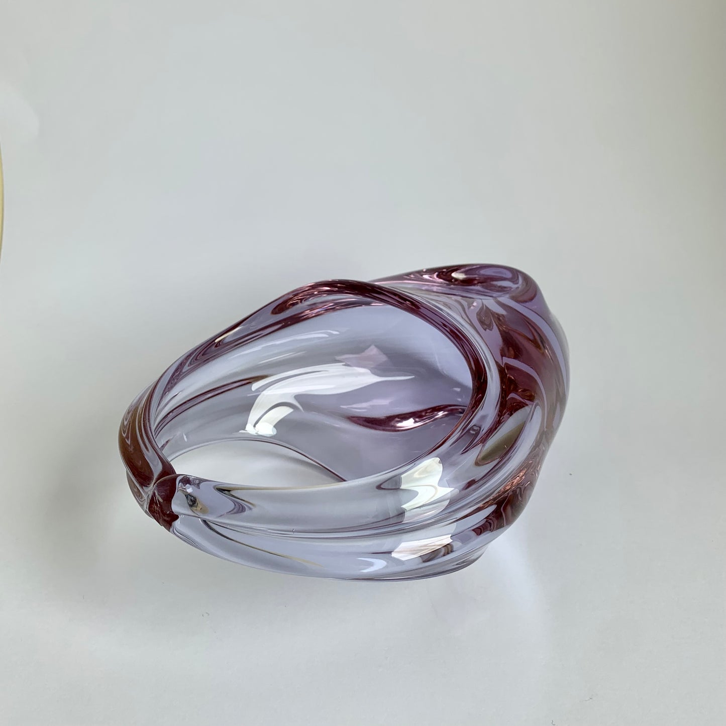 Vintage Glaskorb von Miroslav Klinger, 1960er Jahre