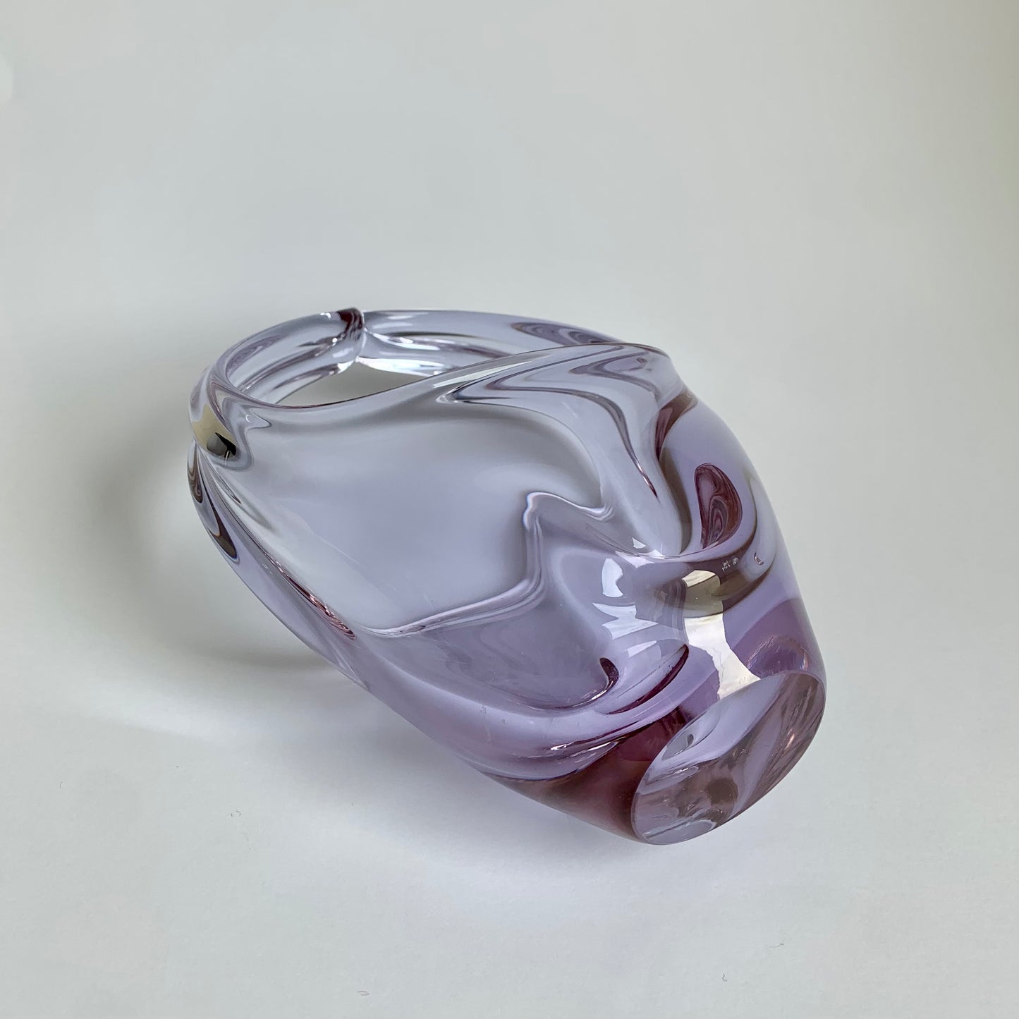 Vintage Glaskorb von Miroslav Klinger, 1960er Jahre