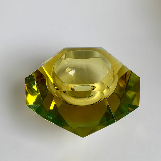 Flavio Poli Murano Glasschale, 1960er Jahre