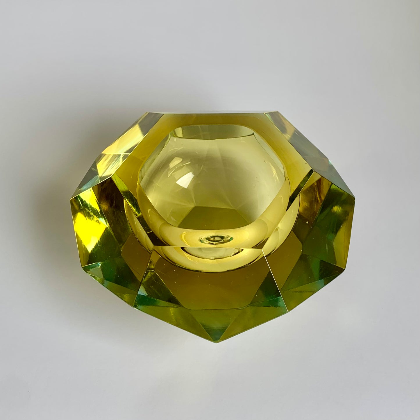 Flavio Poli Murano Glasschale, 1960er Jahre