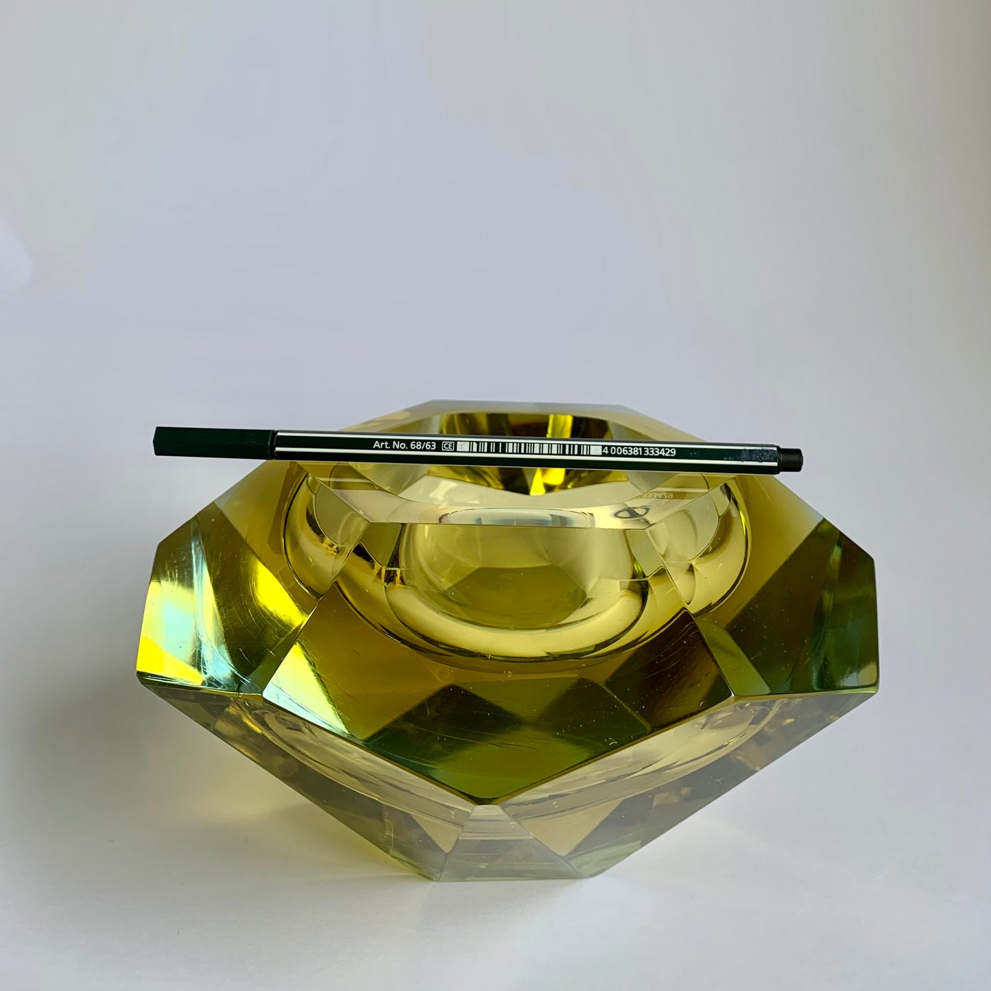 Flavio Poli Murano Glasschale, 1960er Jahre