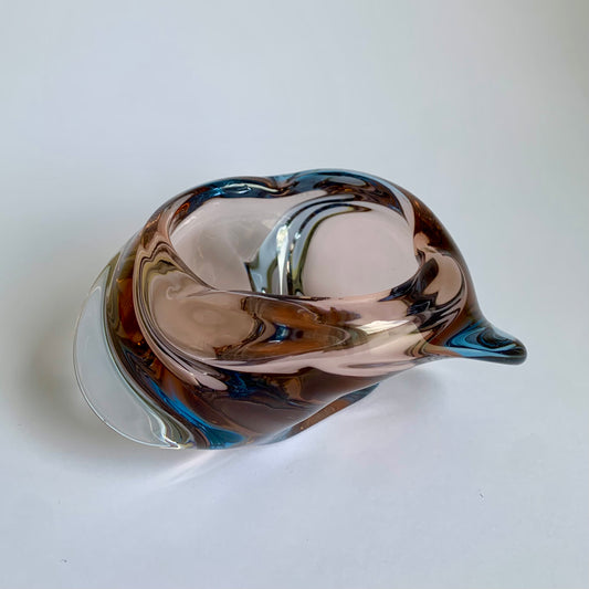 Aschenbecher aus Škrdlovice Glaskunst, 1960er Jahre