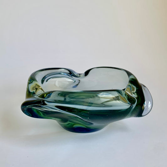 Aschenbecher aus Škrdlovice Glaskunst, Tschechien, 1960er Jahre