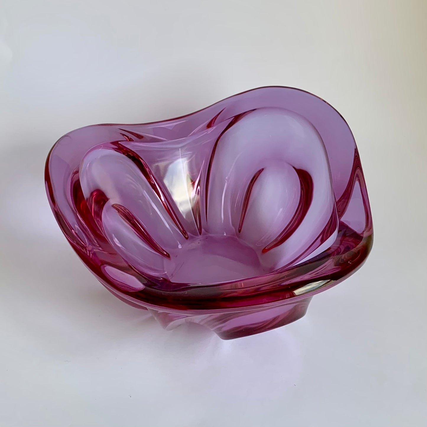 Große Murano-Glasschale in Violett