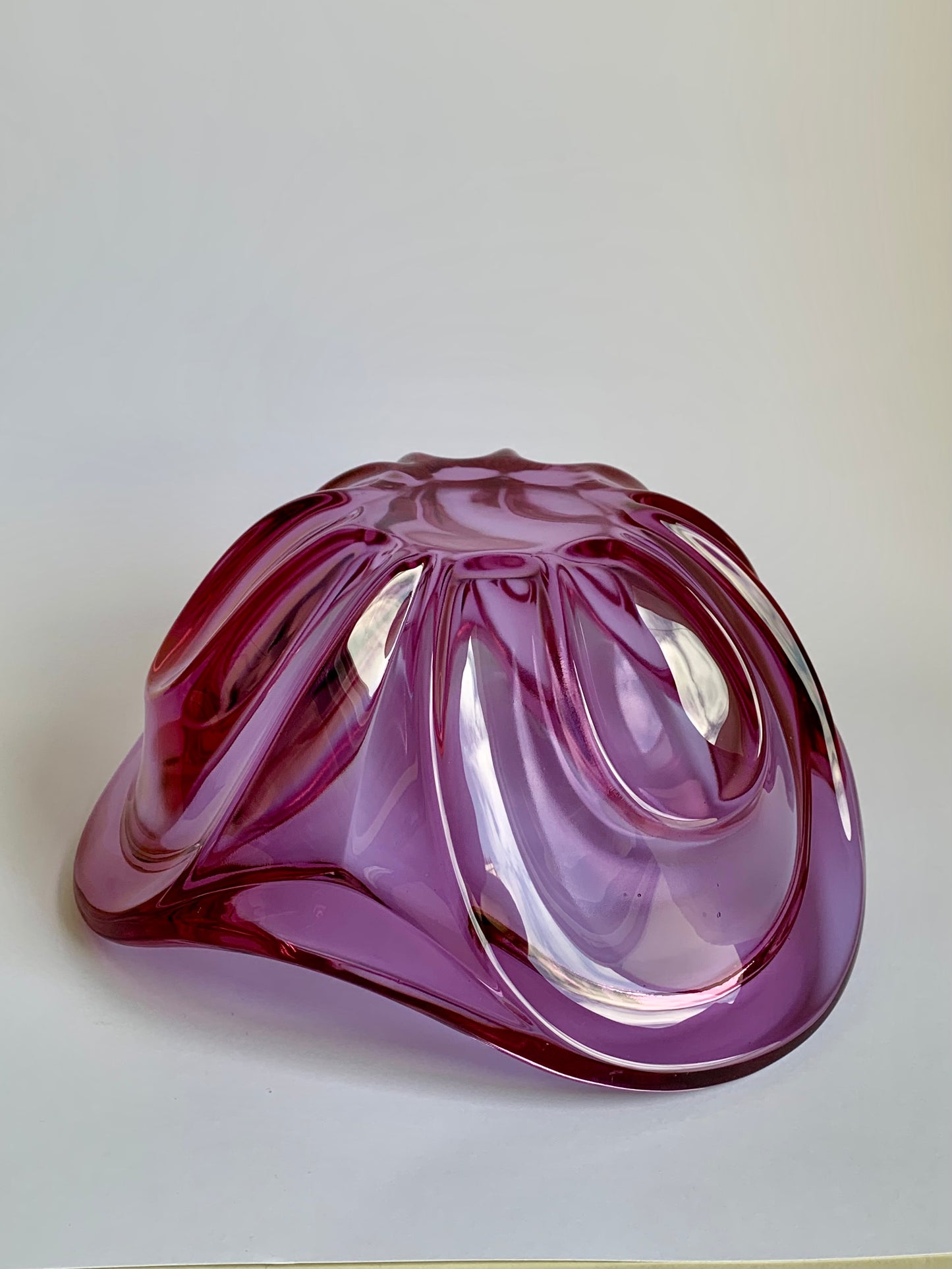Große Murano-Glasschale in Violett