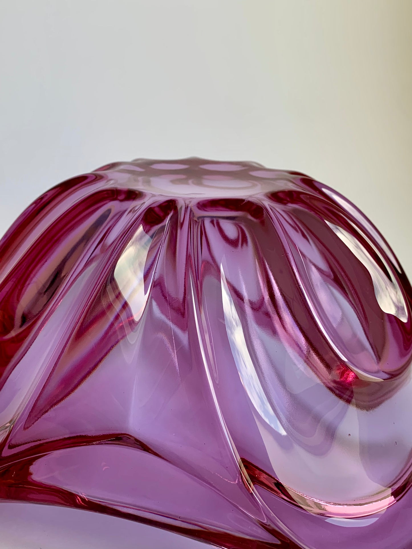 Große Murano-Glasschale in Violett