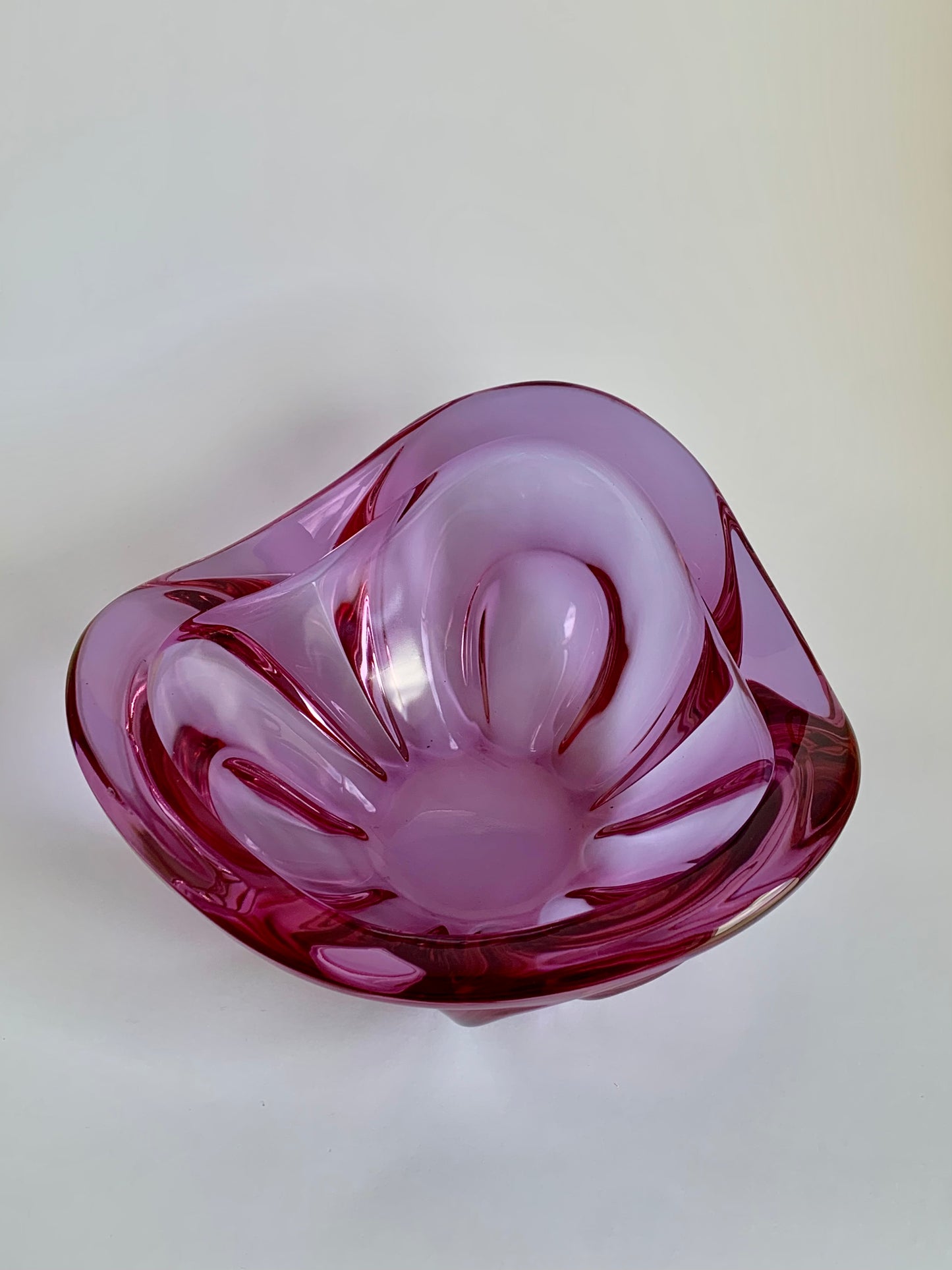 Große Murano-Glasschale in Violett