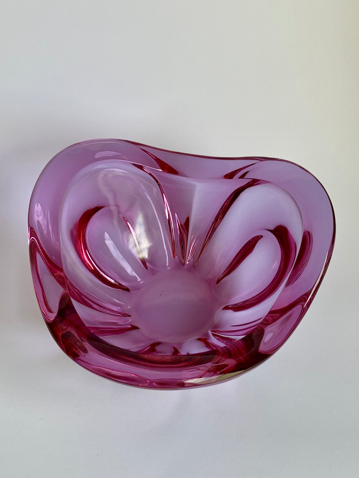 Große Murano-Glasschale in Violett