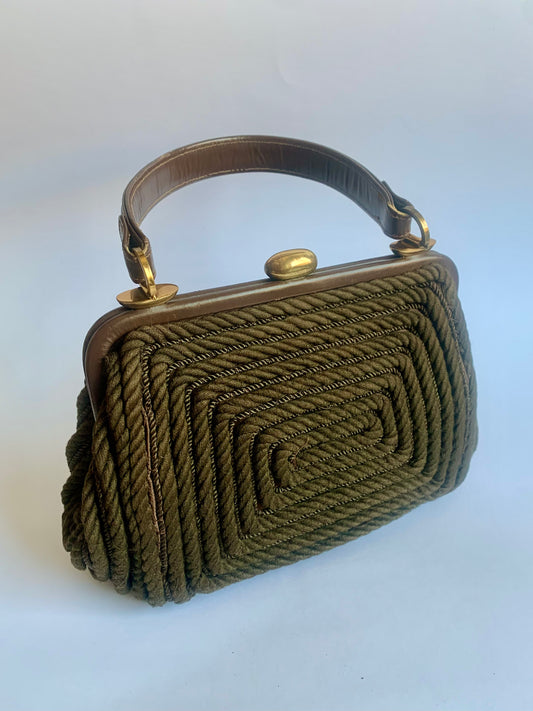 Ciemnobrązowa torba vintage