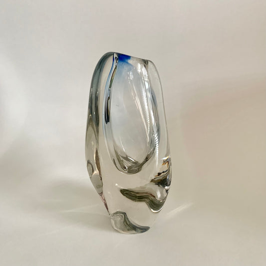 Glasvase von Josef Rozínek für Nový Bor Glassworks, 1960er Jahre