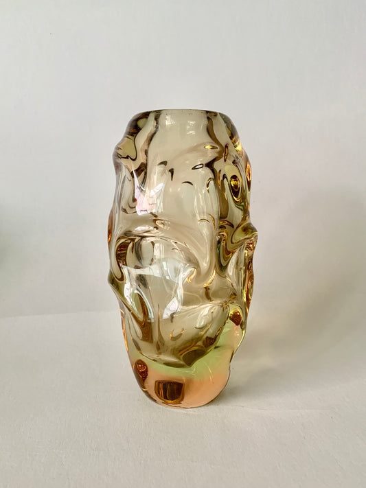 Vintage Glasvase von Jan Beranek für Skrdlovice, Tschechoslowakei, 1960er Jahre