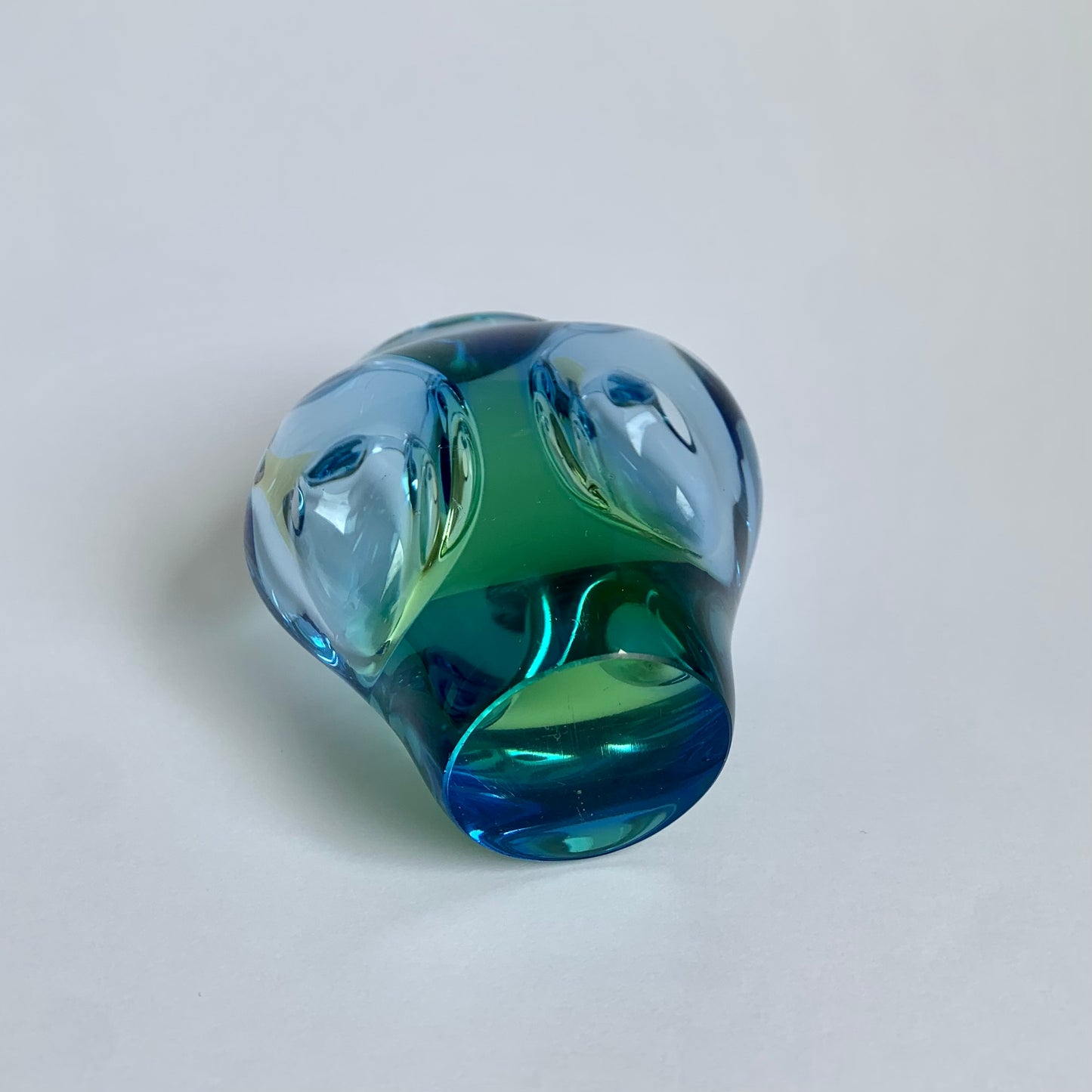 Kunstglas-Schale in Blau von Jan Beránek für Škrdlovice, Tschechoslowakei, 1960er Jahre
