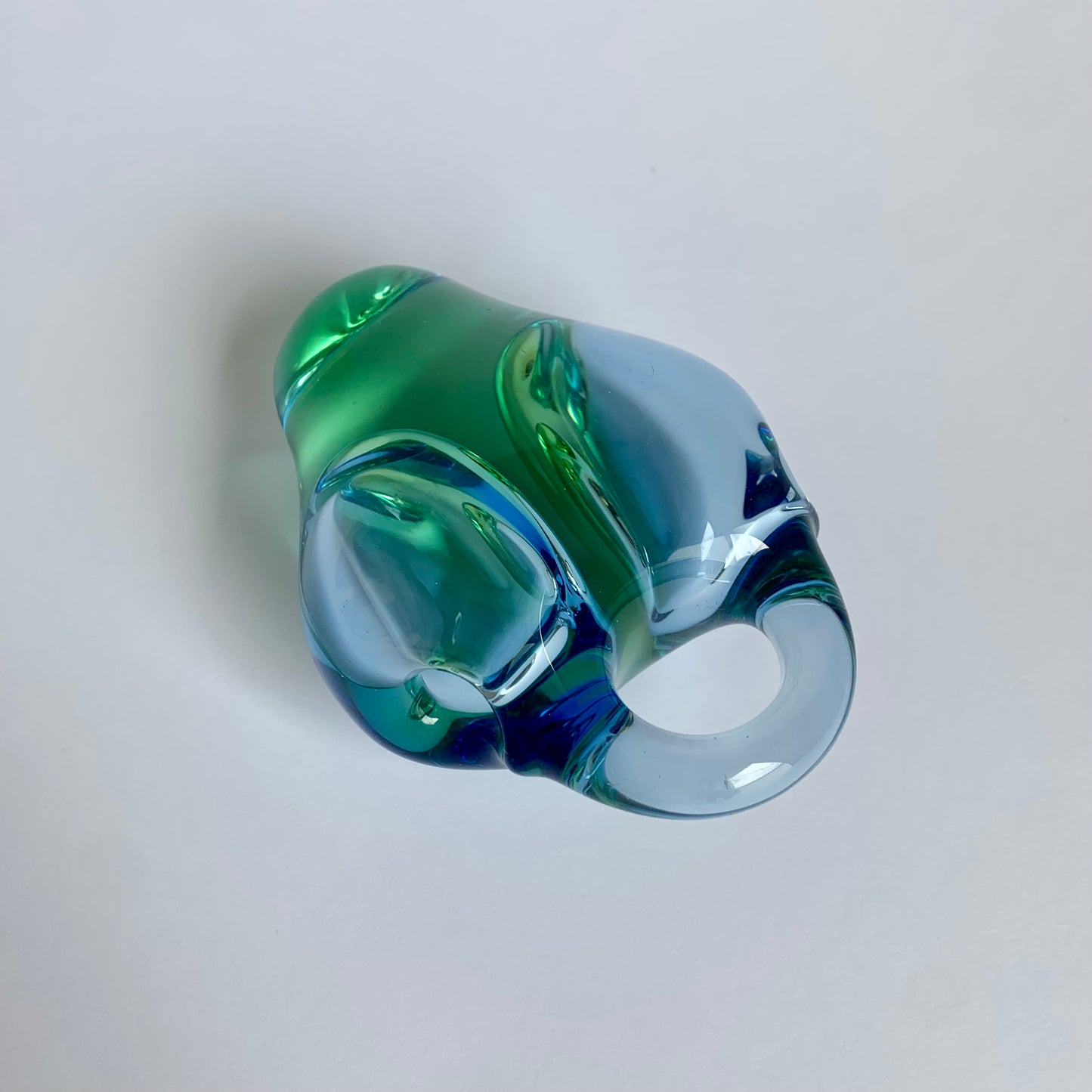 Kunstglas-Schale in Blau von Jan Beránek für Škrdlovice, Tschechoslowakei, 1960er Jahre