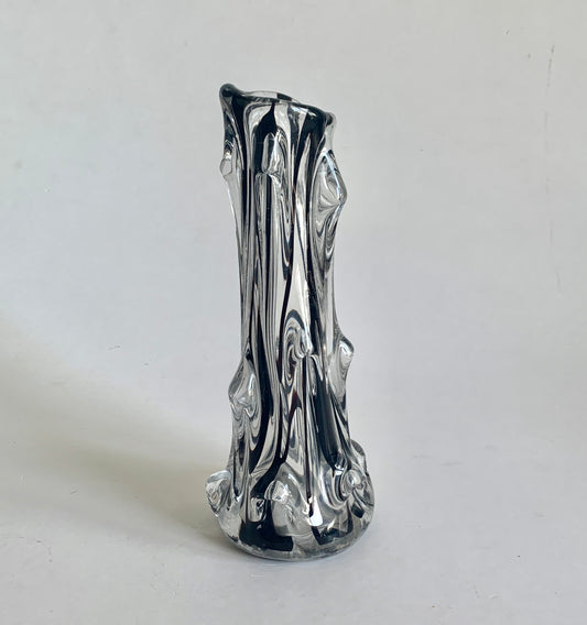 Vintage italienische Glasvase, 1960er