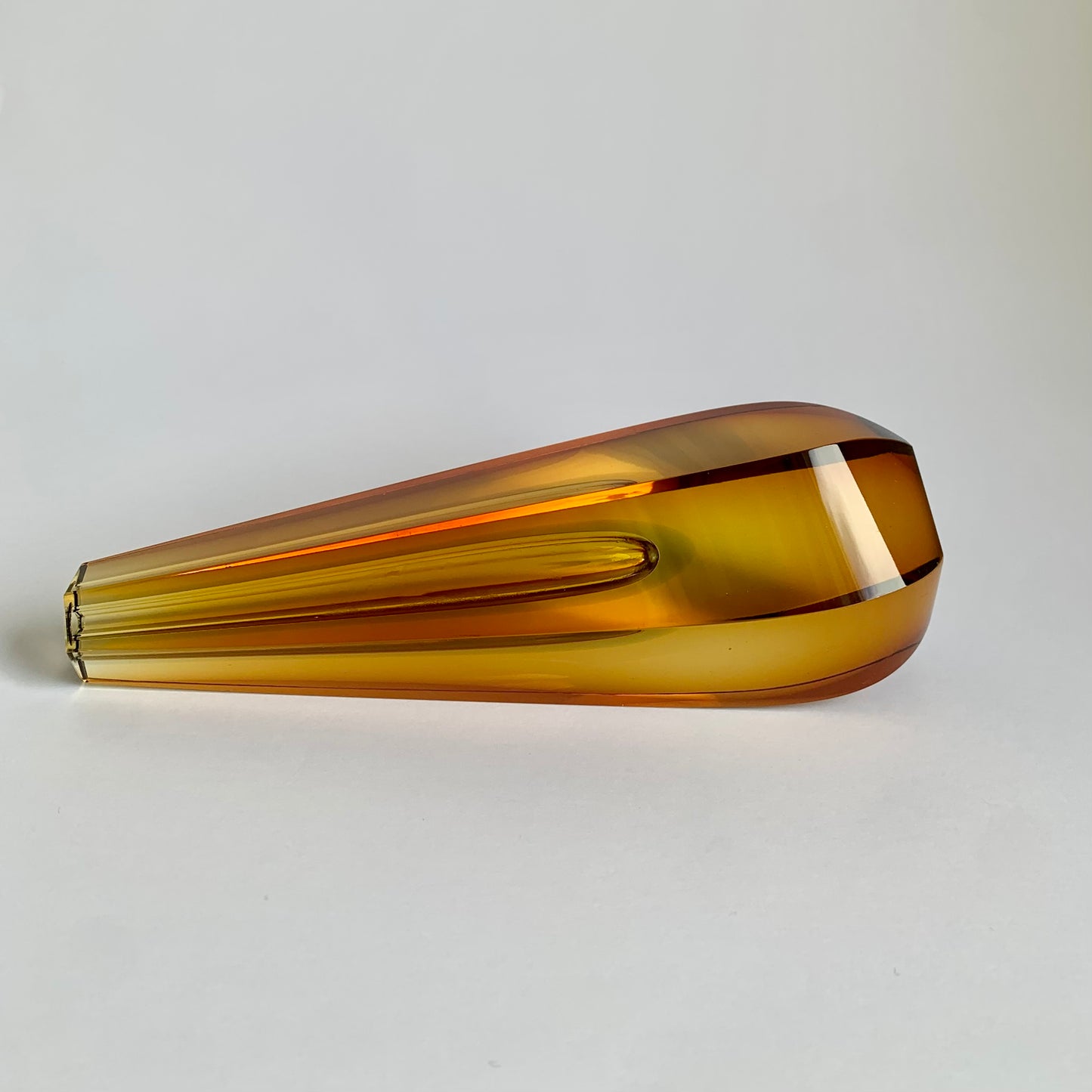Glasvase von P.Hlava für Exbor Czech, 1960er