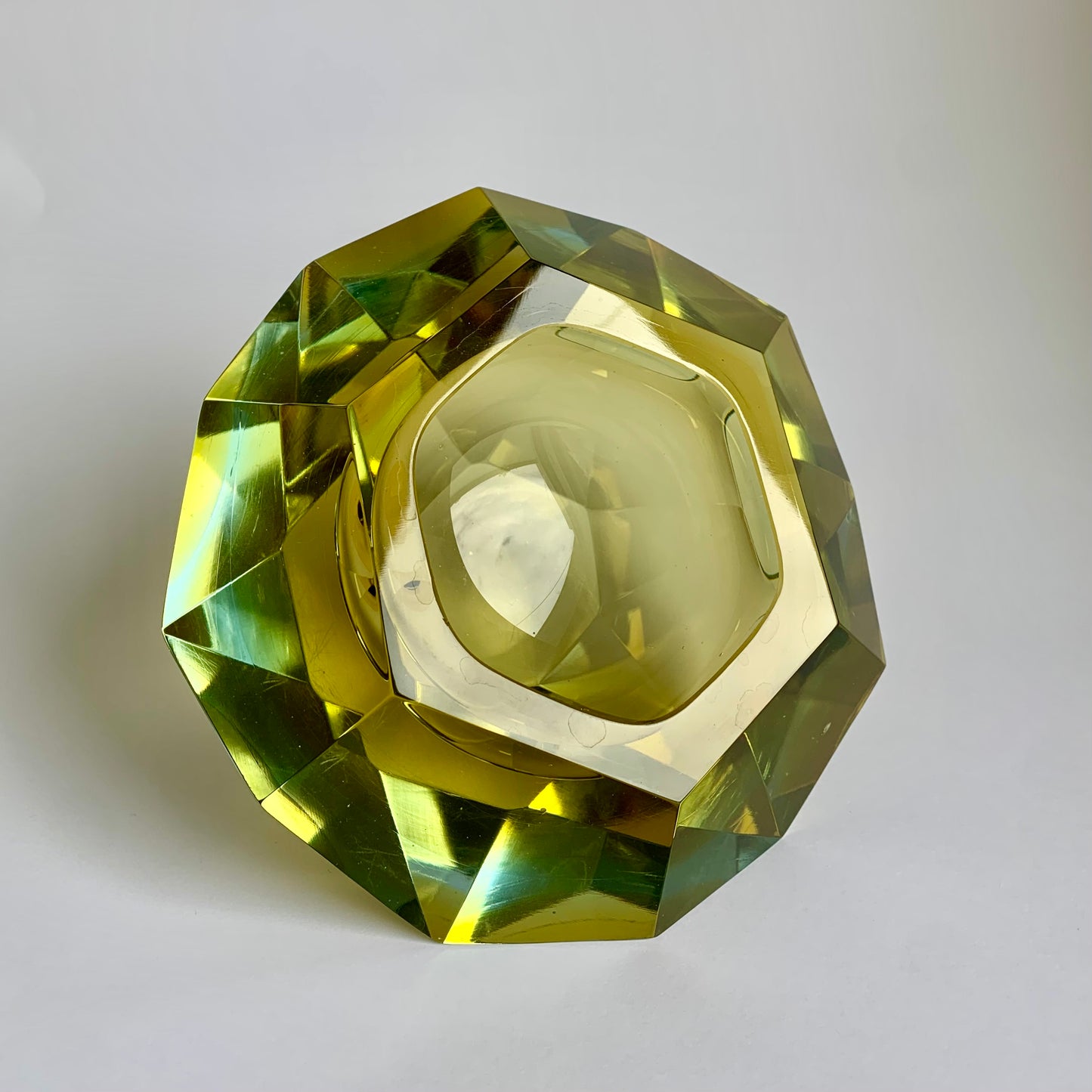 Flavio Poli Murano Glasschale, 1960er Jahre