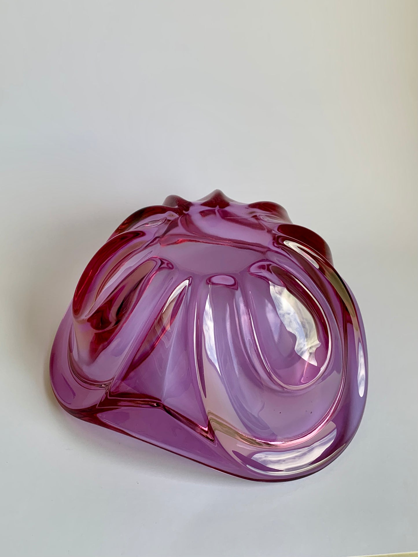 Große Murano-Glasschale in Violett