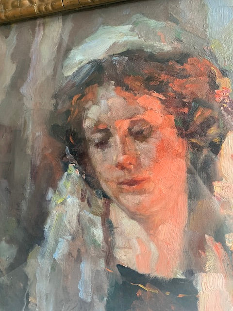 FRAUENPORTRAIT Alfred Rottmanner, Öl auf Leinwand