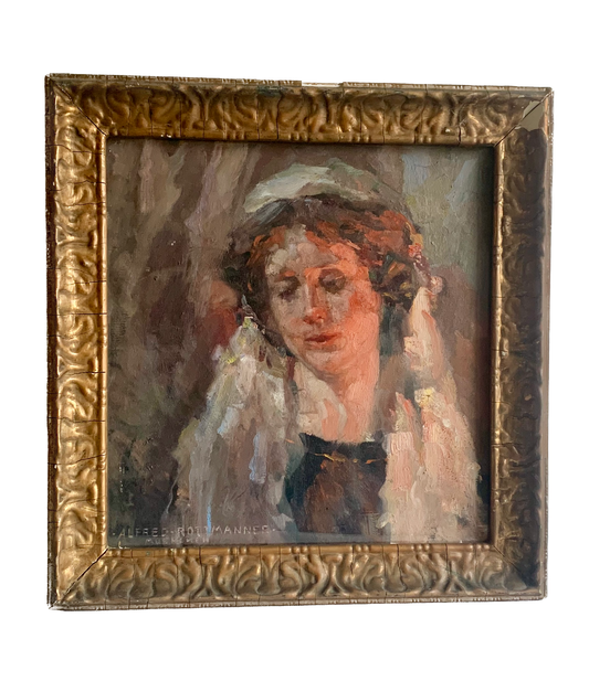 FRAUENPORTRAIT Alfred Rottmanner, Öl auf Leinwand