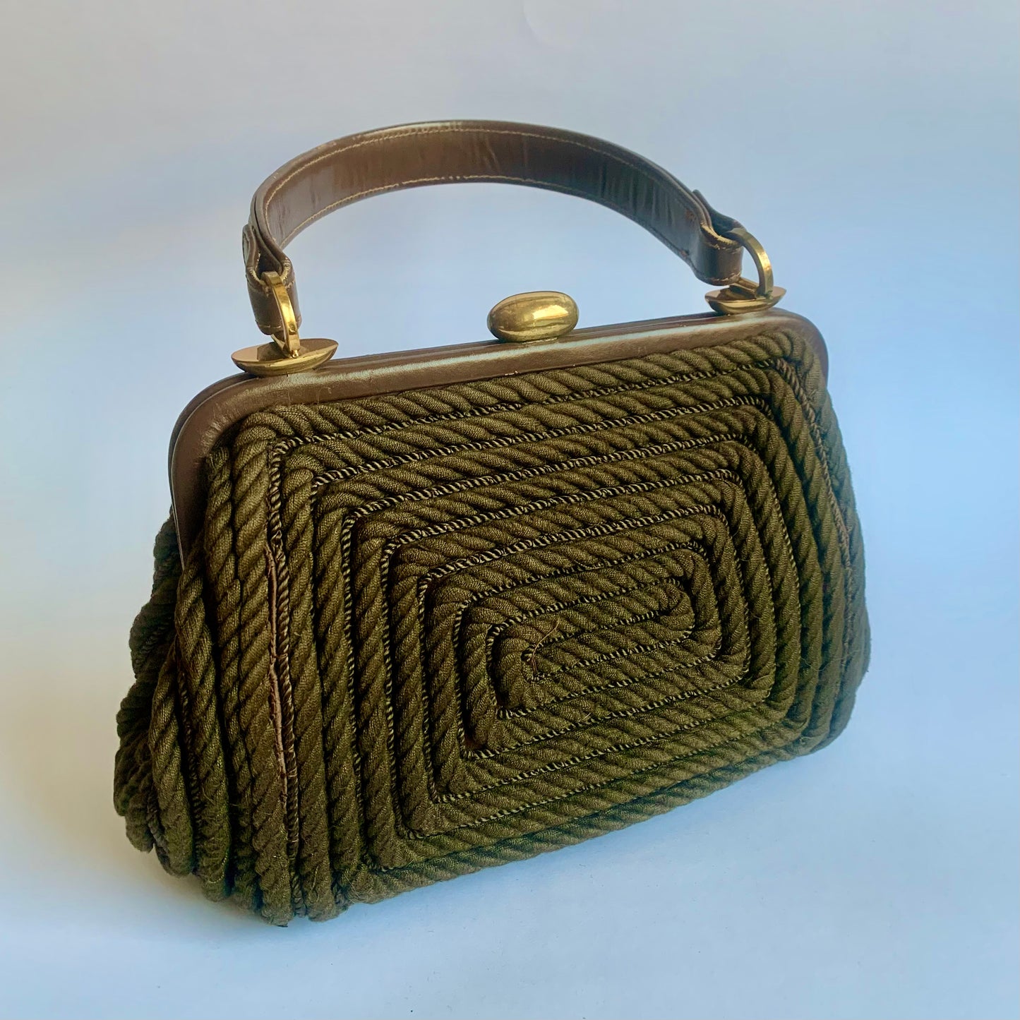 Vintage Tasche in Dunkelbraun