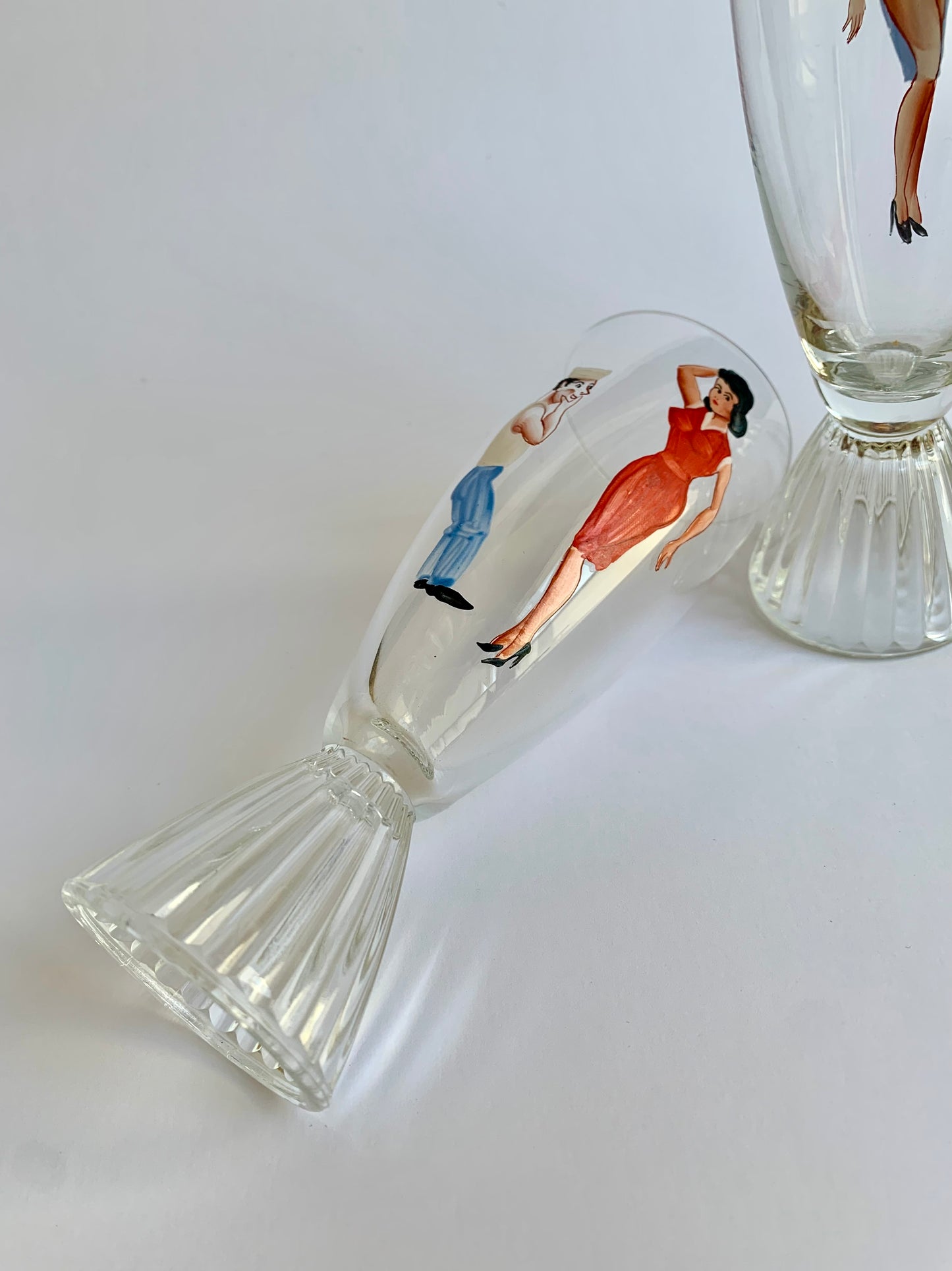 Vintage Pin-up Gläser, 1960er Jahre – 6er Set