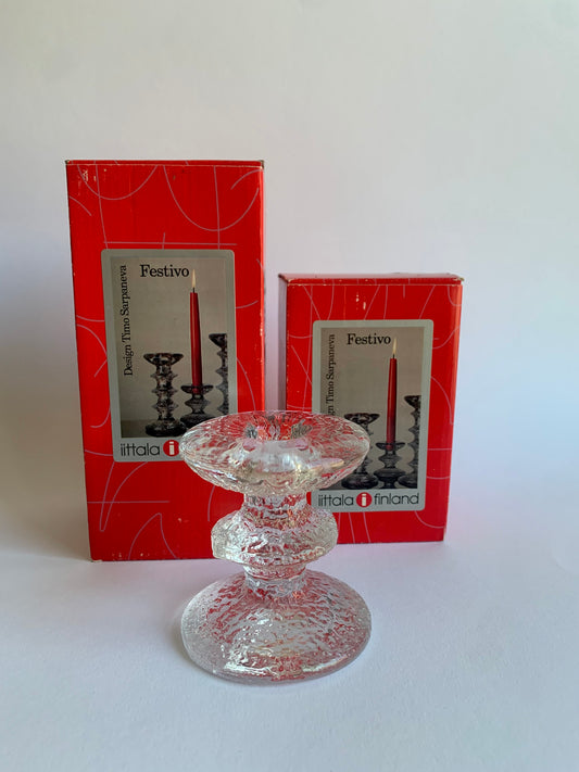 Set of 3 Festivo Glass Candle Holders – Iittala finland